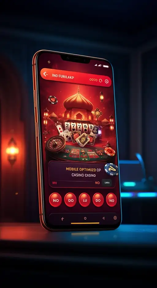Interface mobile de Prince Ali Casino sur smartphone affichant la sélection de jeux et le menu de navigation tactile
